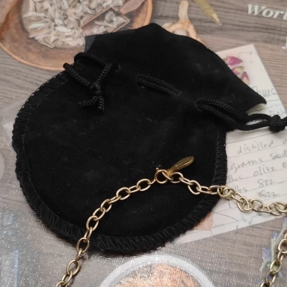 Kingman Turquoise and Bronze Half Moon Pendant with Necklace by Studio Barse - Picture 9 of 10